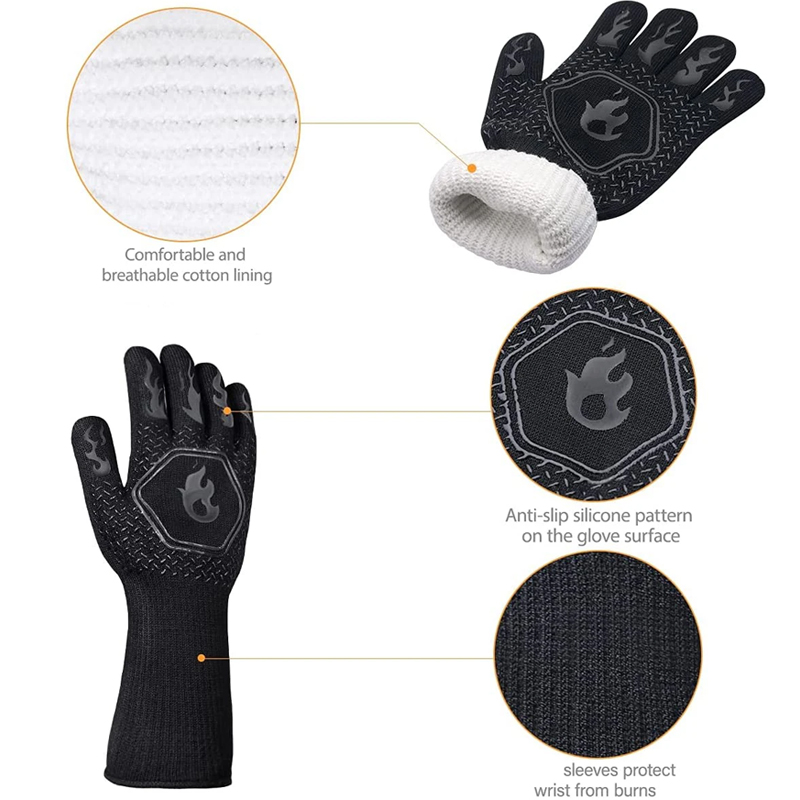 1 Pair Oven Gloves, Oven Mitts - Heat Resistant Glove のレビューと価格