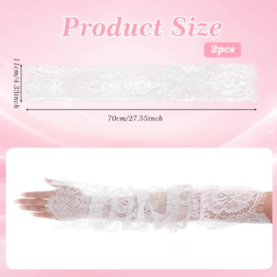 Long Sheer Lace Arm Sleeves Fo - Fingerless Glove Knit のレビューと価格