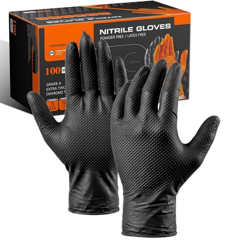 8 Mil Heavy Duty Industrial Or - Nitrile Mechanic Glove のレビューと価格