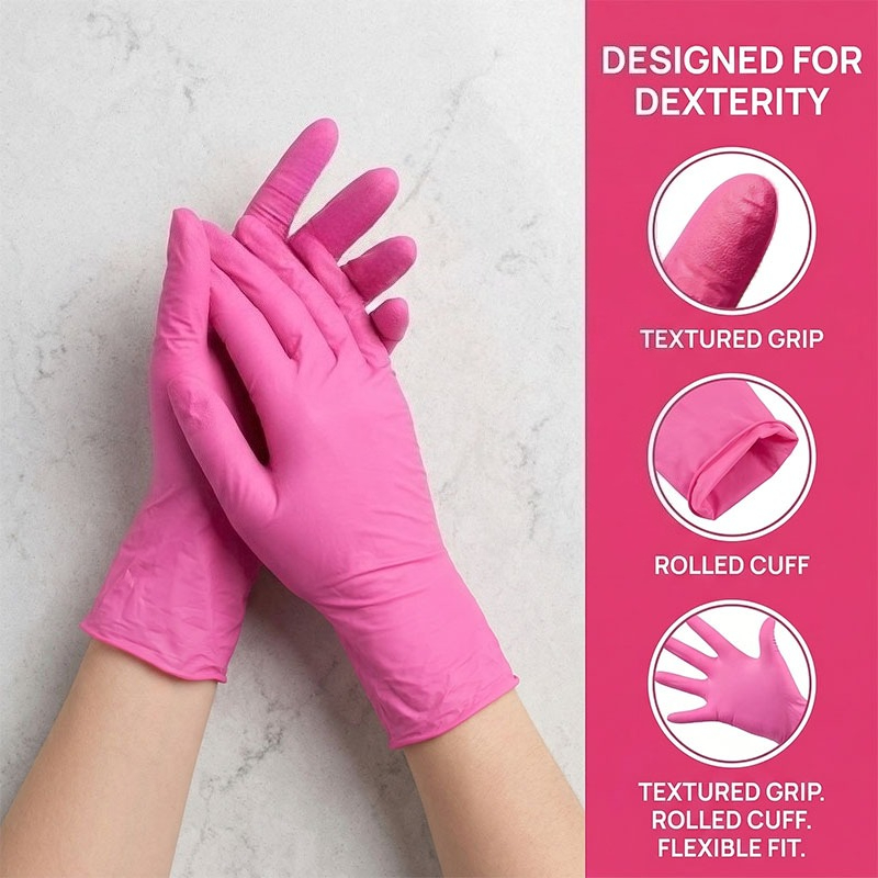 10-100PCS Pink Nitrile Disposa - Nitrile Mechanic Glove のレビューと価格