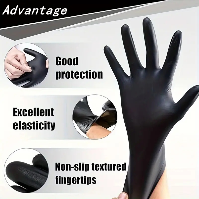 20PCS Black Disposable Nitrile - Latex Disposable Glove のレビューと価格