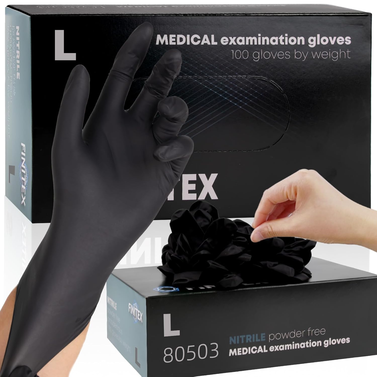 - Black Nitrile Disposable Glo - Exam Glove Nitrile のレビューと価格