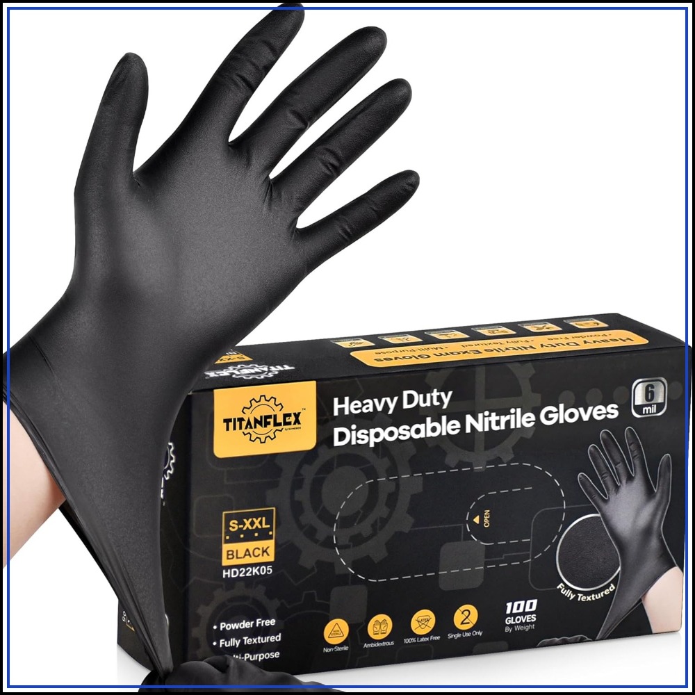 Heavy Duty Black Nitrile Glove - Nitrile Mechanic Glove のレビューと価格