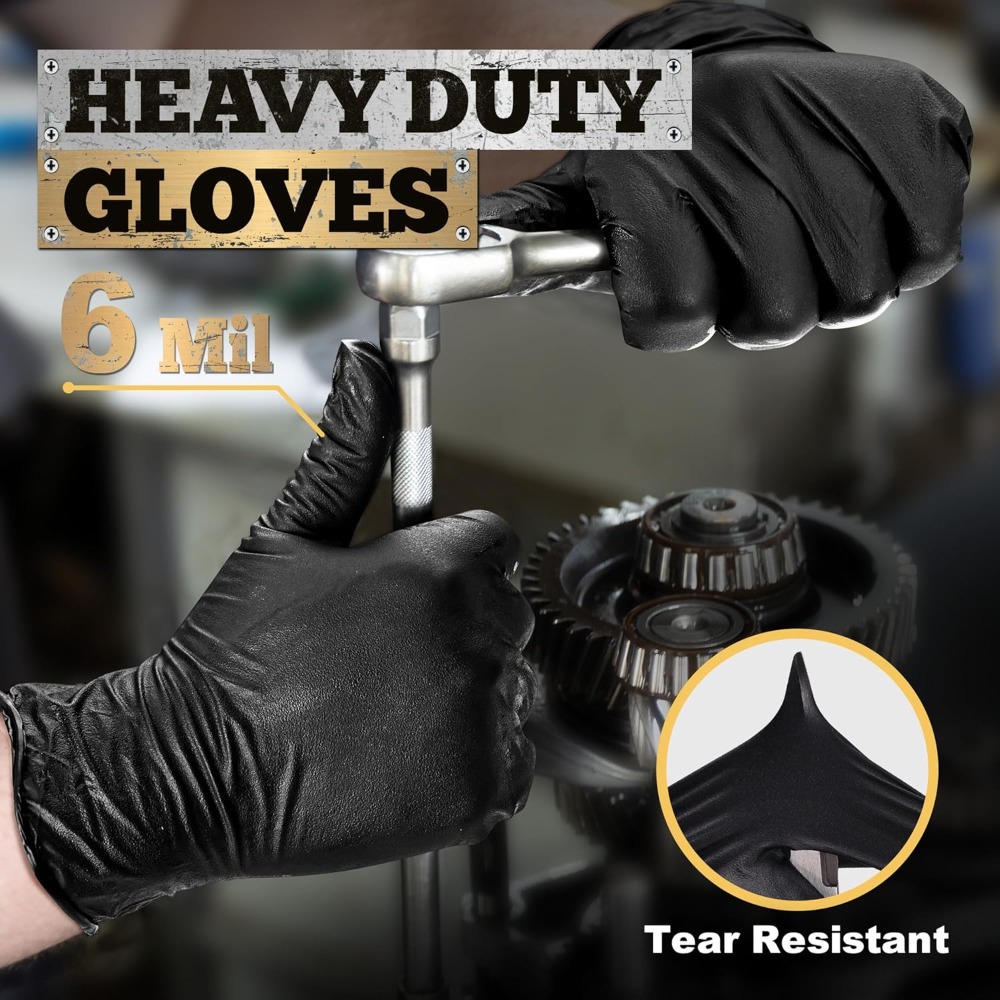 Heavy Duty Black Nitrile Glove - Nitrile Mechanic Glove のレビューと価格