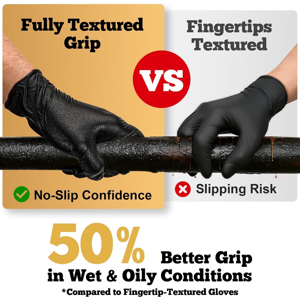 Heavy Duty Black Nitrile Glove - Nitrile Mechanic Glove のレビューと価格