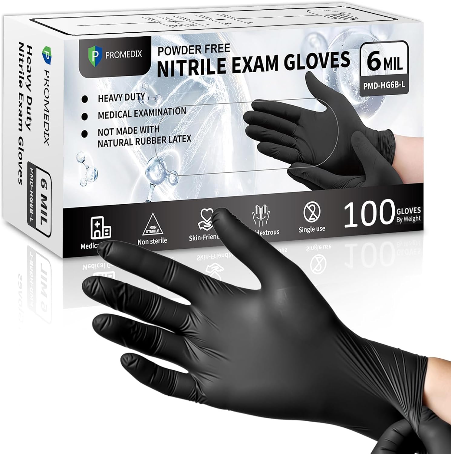 Black Disposable Nitrile Glove - Rubber Glove Cleaning のレビューと価格