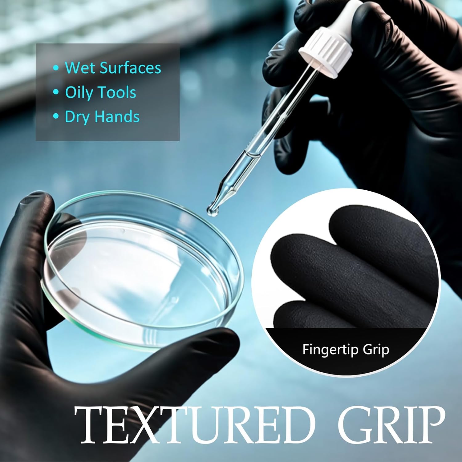 Black Disposable Nitrile Glove - Rubber Glove Cleaning のレビューと価格