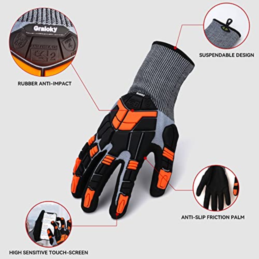 Safety Work Gloves with Impact - Work Glove Impact のレビューと価格