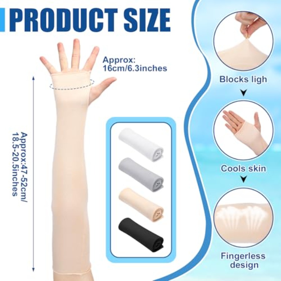 Bememo 4 Pack Sun Protection U - Fingerless Glove Knit のレビューと価格