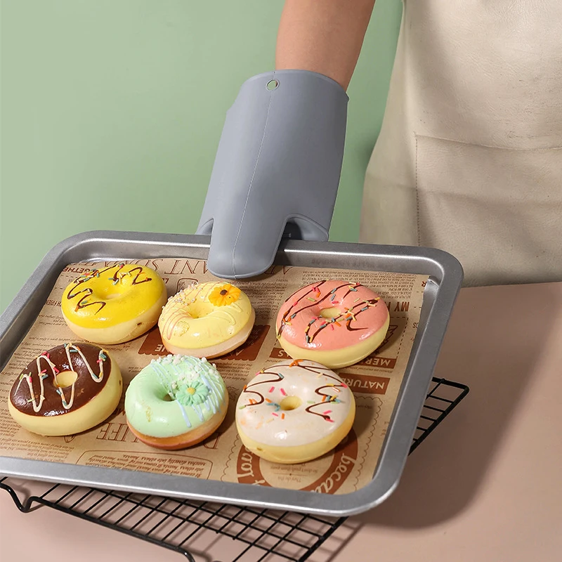 1/2Pcs Long Thickened Oven Glo - Oven Mitt Silicone のレビューと価格