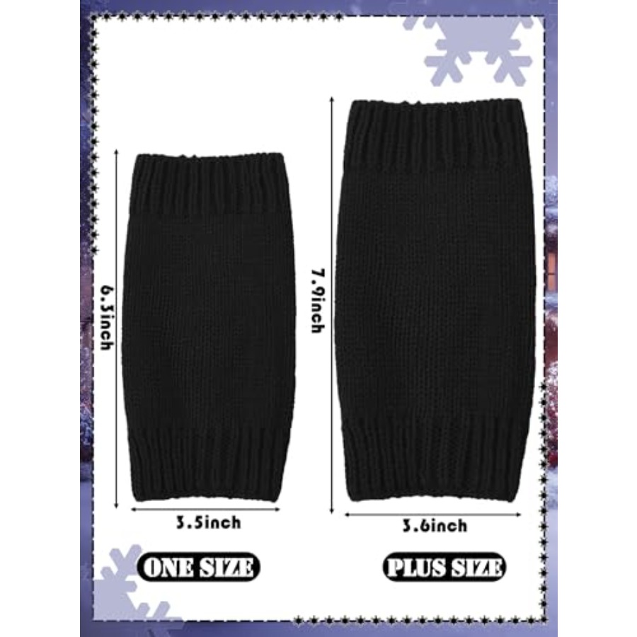 2 Pair Fingerless Gloves Wrist - Fingerless Glove Knit のレビューと価格