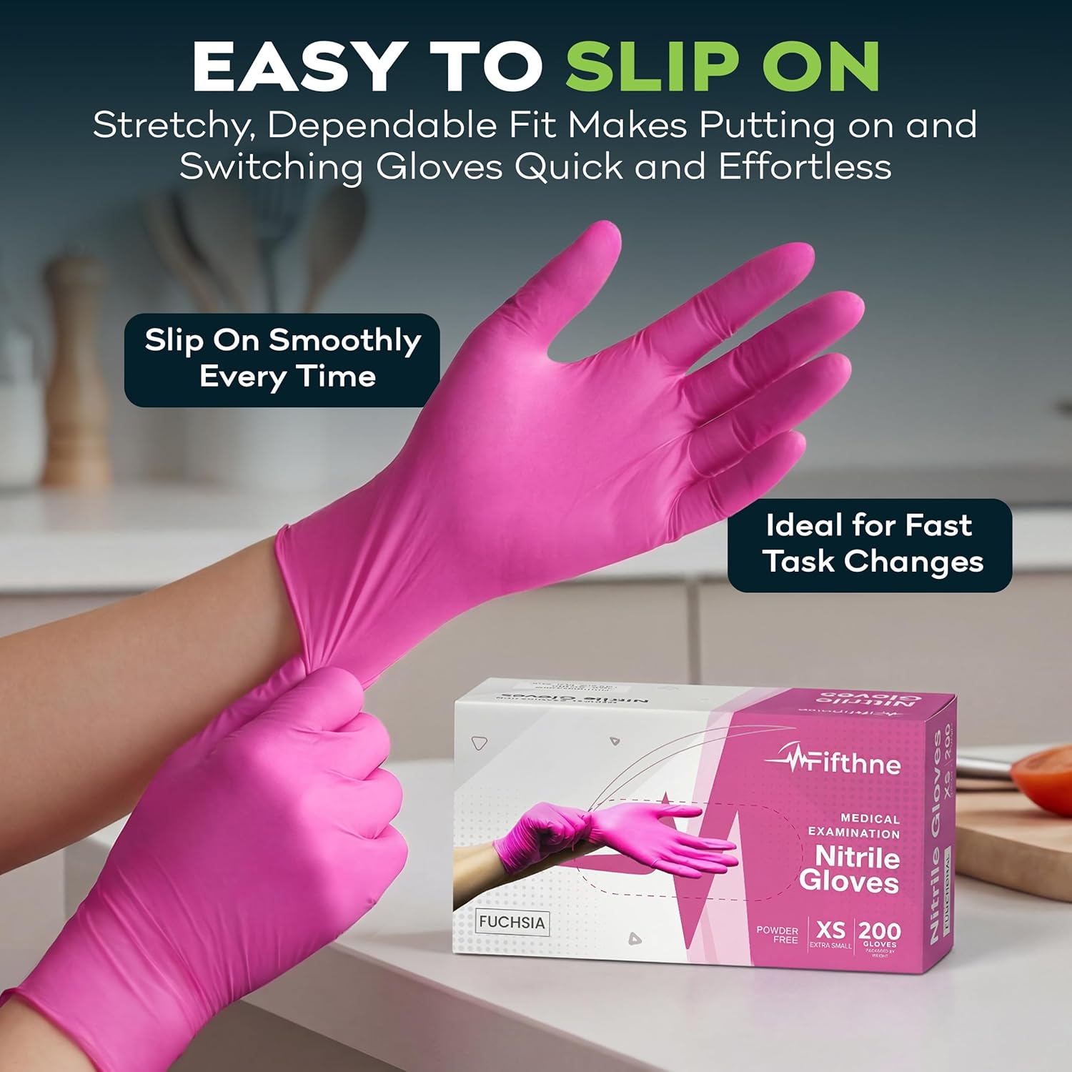 Fuchsia Hot Pink Nitrile Dispo - Exam Glove Nitrile のレビューと価格