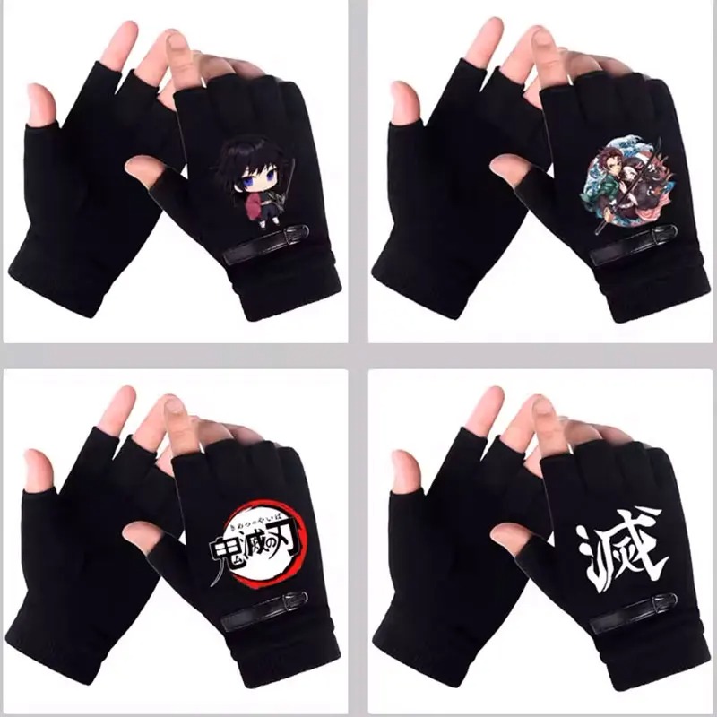 Anime Demon Slayer Student Hal - Fingerless Glove Knit のレビューと価格