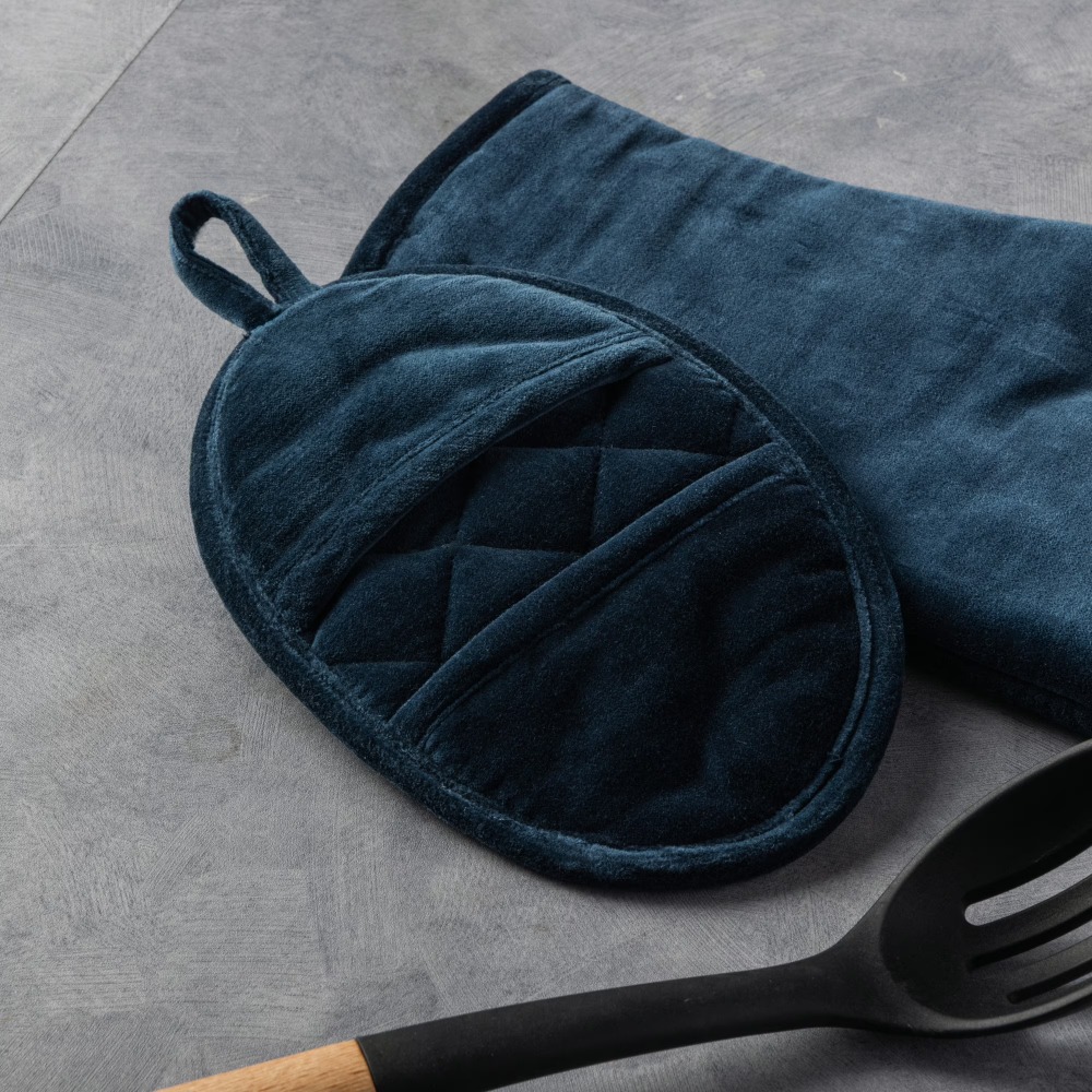 Velvet Blue 2-Piece Kitchen Ov - Heat Resistant Glove のレビューと価格
