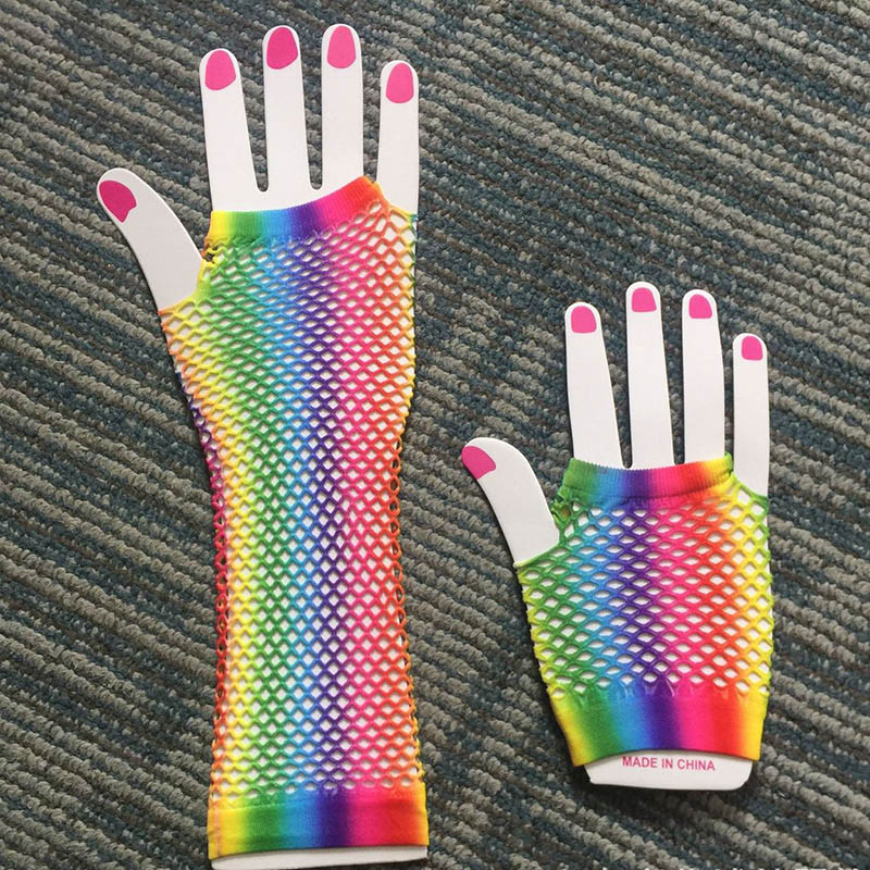1 Pair Women Long Fishnet Net  - Fingerless Glove Knit のレビューと価格