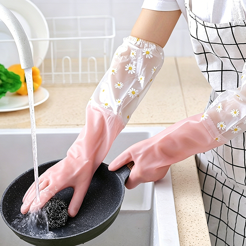 A Pair of New Long-Sleeved Rub - Dish Glove Rubber のレビューと価格