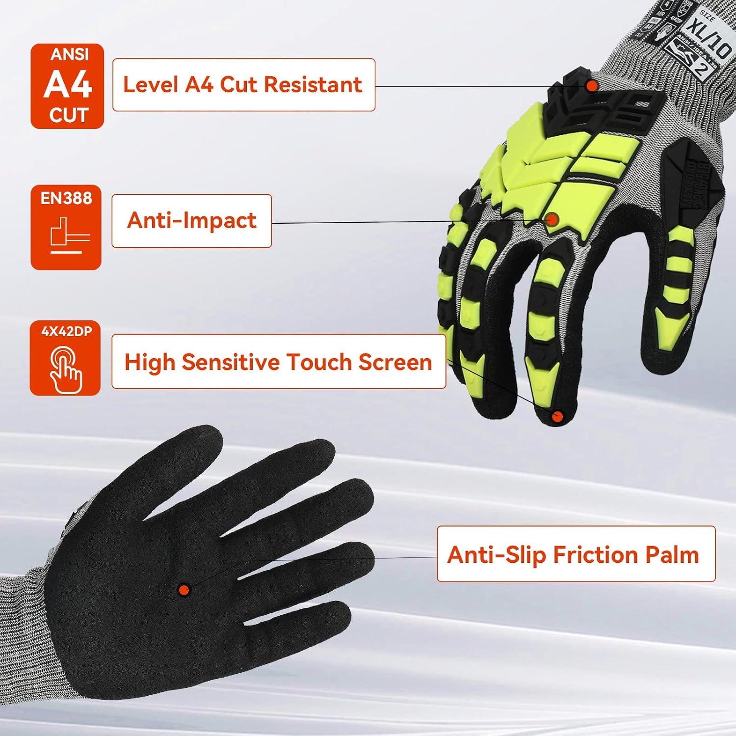 Cut Resistant Impact Gloves, A - Work Glove Impact のレビューと価格