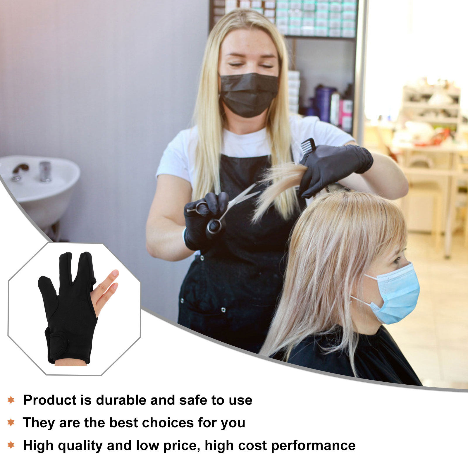 Hairdressing Glove 3 Fingers H - Heat Resistant Glove のレビューと価格