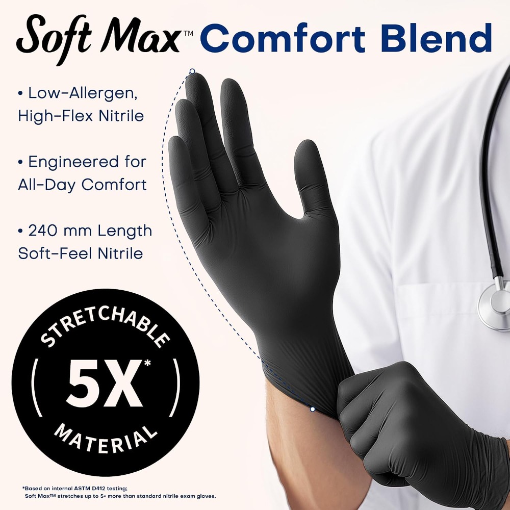 Nitrile Exam Gloves, 1000Pcs L - Exam Glove Nitrile のレビューと価格